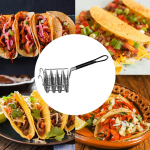 K&ouml;&ouml;gis praadimiskorv 4/6 Kesta Tortillad Prantsuse friikartulid k&auml;epidemega Burritod Taco hoidja 4 Shells V Shape_Medium