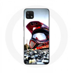 Coque maniacase pour Samsung Galaxy A22 5G Casque MotoCross