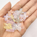 100 tk s&auml;delev akr&uuml;&uuml;l mood liblikas l&auml;bipaistvad helmed DIY ehted tarvikud kaelakee materjalid k&otilde;rvar&otilde;ngad mitmev&auml;rviline