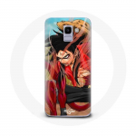 &Uuml;mbris Samsung Galaxy J6 2018 Luffy Gear 5 One Piece Manga Anime jaoks