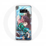 Coque pour Samsung Galaxy S8 Plus Tanjiro et Nezuko Demon Slayer Kimetsu no Yaiba Anime