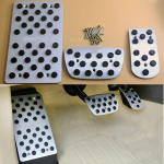 For Toyota Land Cruiser Prado 150 120 FJ150 FJ120 AT aluminum Automatic Brake Pedal Pedale Cover 2003- Sytling Stickers black