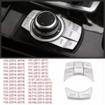 Car Multimedia Buttons Decorstion Cover Trim Sticker Fit For BMW 1 2 series 3 series 4 series 5 series 7 Series X1 X3 X4 X5 X6 h&otilde;be