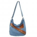 Denim Crossbody kott Naiste suure mahutavusega l&otilde;uendist kott &uuml;li&otilde;pilasklassi &otilde;lakott helesinine v&auml;rv