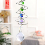 Wind Chime Gazing Ball Spiral Tail Spinner 12 inch Windchime Bell for Wall Farmhouse