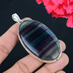 Fluoriit V&auml;&auml;riskivi Ripats Massiivne 925 Sterlingh&otilde;be Ripats Ehted Kingitus Unisexile