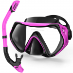 Kuivsnorgeldamiskomplekt Panoraamne laia vaatega uduvastane sukeldumismask Professionaalne snorgeldamisvarustus snorkelmask Silikoonist t&auml;iskuiv snorgeldamiskomplekt t&auml;iskasvanutele One Size
