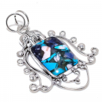 Natural Spiny Oyster Gemstone Handmade 925 Sterling Silver Pendant 2.96 c5i08