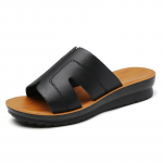 Suvised &uuml;lisuured naiste sandaalid Nahast tugeva kaldega kontsaga kodu sandaalid ema kingad 38 must