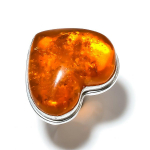 Natural Baltic Amber Gemstone Handmade 925 Sterling Silver Ring Size 8 e4q30