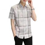 Meeste s&auml;rk, alla keeratav krae, l&uuml;hikeste varrukatega, &uuml;herealine kardigan kontrastv&auml;rviline, tr&uuml;kitud keskmise pikkusega pehme M roheline