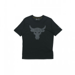 Under Armour UA X Project Rock Brahma Bull L&uuml;hikeste varrukatega T-s&auml;rk Meeste Topid Must 1351582-001 S