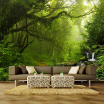 3D stereoskoopiline neitsimetsa tapeet loodusmaastik seinamaaling elutuba diivan TV magamistuba taustaseinapaber 200 cm(W) x 140 cm(H)