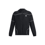 Under Armour Project Rock Kontrasttriibulise Logoga Treeningjakk Meeste &Uuml;ler&otilde;ivad Must 1378587-001 L