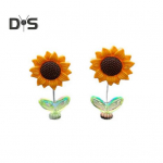 2/5 tk Raputava Peaga P&auml;evalill Auto Kaunistus Kleepuv Auto Armatuurlaua Keskkonsool Kollane Lillenukukaunistus Nukk M&auml;nguasi Figuur J&otilde;ulukink 2pcs