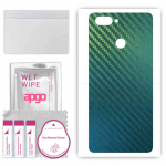 apgo Protective Skin Sticker for the back compatible with Oppo A5 (AX5), Wrap Film, Foil, Vinyl - Pattern Carbon Chameleon CAKA1