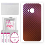 apgo skin sticker film foil vinyl for the BACK compatible with HTC One M9 Prime Camera, scratch-resistant, easy to install - Carbon Chameleon CAKA5