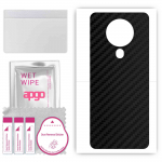 apgo Protective Skin Sticker for the back compatible with Tecno Spark 6, Wrap Film, Foil, Vinyl - Pattern Carbon Black