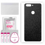 apgo Protective Skin Sticker for the back compatible with Lenovo K5 play, Wrap Film, Foil, Vinyl - Pattern Black Honeycomb