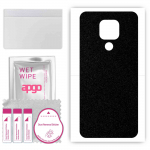 apgo Protective Skin Sticker for the back compatible with Kruger&Matz Live 8, Wrap Film, Foil, Vinyl - Pattern Matte Black