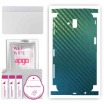 apgo Protective Skin Sticker for the back+sides compatible with Samsung Galaxy J6 Plus, Full Wrap Film, Foil, Vinyl - Pattern Carbon Chameleon CAKA1