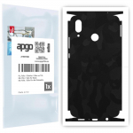 apgo Protective Skin Sticker for the back+sides compatible with Huawei nova 3, Full Wrap Film, Foil, Vinyl - Pattern Black Camo