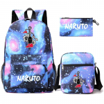 3 tk/komplekt Anime Naruto seljakott &otilde;lakottiga pliiatsi&uuml;mbris poisile, t&uuml;drukule, raamatukoti seljakott, meeste naiste vaba aja reisikott, seljakott