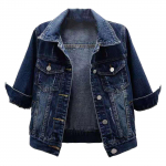 Naiste teksajakk Vintage teksajakk avar mantel Outwear pluus Topid M-5XL XL tumesinine v&auml;rv