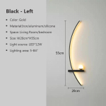 Moodne LED-seinalamp Minimalistlik mustkuldne dekoratiivne seinalamp magamistoa voodik&otilde;rvale &otilde;ppet&ouml;&ouml;le Kodu sisevalgustid l&auml;ikega valgustid Warm white-No RC
