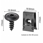 40 TK Metallist U-kujulised vaheseibid Isekeermestavad kruvid Komplekt Auto Isekeermestavad kruvikinnitused Universaalsed Auto Mootorratta Modifikatsioonitarvikud 1pcs