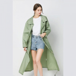 Naiste hingav vihmamantel Paksendatud vihmamantel suur vihmamantel Pont&scaron;o naistele veekindel jope Vihmamantlid T&auml;iskasvanutele Jalgratta vihmariided L roheline