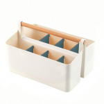 Hoiukast, suure mahutavusega pliiatsihoidja sahtlid Disain lauaarvuti kirjatarvete korraldaja koos k&auml;epidemega koju kollane
