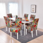 1/2/4/6 t&uuml;kki Tr&uuml;kitud toolikate Pestavad suured elastsed k&ouml;&ouml;gitoolikatted Stretch istmekatted s&ouml;&ouml;gitoa kodukaunistamiseks 6Pieces