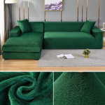 Sametine diivani kate Elastne paks L-kujuline nurgadiivani kate elutuppa 1/2/3/4 istekohaga veniv kate diivandiivani tugitoolile 2 Seater 140-185cm
