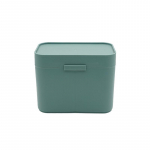 Vatipadjad tampooni k&uuml;&uuml;nelapid Meigipintslid Korraldaja hoiukarbi hoidik mahuti &uuml;mbris s&otilde;ltumatu kahekambriline helesinine v&auml;rv