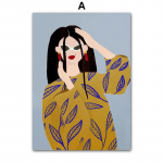 Abstraktne minimalistlik mood Seksikas t&uuml;druk kohv lill lill seinakunst l&otilde;uend maalijoon plakatid ja prinditud elutoa kodukaunistus 21x30cm No Framed