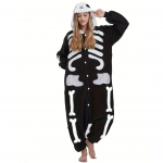 Kolju Cosplay Kost&uuml;&uuml;m Kigurumi &Uuml;hes t&uuml;kis Pidžaama Multifilm Onesie Halloweeniks Terved Riided M must
