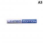 Car Styling 3D Metal Limited Edition Logo Auto esiv&otilde;re embleem K&uuml;lgmise poritiiba tagumise pagasiruumi m&auml;rgi kleebis universaalse autode sisekujunduse jaoks