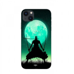 Coque Maniacase pour iPhone 14 Plus roronoa zoro triple &eacute;p&eacute;e pleine lune