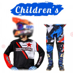 motokrossi k&auml;igukomplekt lastele 20 22 24 26 28 v&otilde;idus&otilde;idu&uuml;likond MX MOTO kampsun ja p&uuml;ksikomplektid Noorte lapsed poiss t&uuml;druk Mootorratas BMX maastikujalgratas Combo M-22