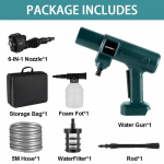 3500W 200Bar 6 IN 1 Harjadeta Elektriline Autopesup&uuml;stol Kaasaskantav Juhtmevaba Laetav Auto Aed Elektrit&ouml;&ouml;riist