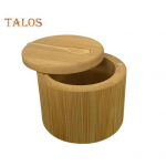 Bambusest maitseainete hoiukarp magnetilise p&ouml;&ouml;rdklaasiga, puidust soola- ja piprakauss, suhkru, v&uuml;rtside hoidik, &uuml;mmargune konteiner, kauss, k&ouml;&ouml;gividinad B