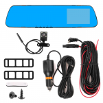 3,5-tollised auto-DVR-id, peegel-armatuurkaamera Full HD 1080P ts&uuml;klisalvestus tahavaate kahe objektiiviga auto-DVR armatuurkaamera lainurk-automaatne salvestav s&otilde;idusalvesti Dual cameras