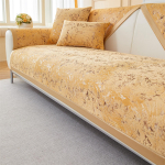 Prinditud samet marmorjoontega libisemisvastane diivanikate elutoa diivanir&auml;tikuga pestav eemaldatav k&otilde;igi aastaaegade diivanikatted 70*70cm valge