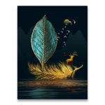 Odavad l&otilde;uendikunstimaalingud Hiina stiilis rohelised ja kuldsed veekindlad seinakunstitr&uuml;kid Kodukaunistuse l&otilde;uendiplakatid 30x45cm No Frame sinine