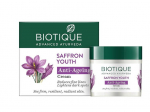 Biotique Bio Saffron Dew Youthful Moisturizer Cream | Kaitseb naharakke |100% botaanilised ekstraktid | Sobib k&otilde;ikidele nahat&uuml;&uuml;pidele | 50G