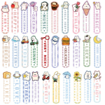 30 tk joonisfilmi j&auml;rjehoidjad, armsad loomingulised lugemispaberi j&auml;rjehoidjad isetegemise paberist raamatukaunistuste ja lugemismarkerite jaoks 30pcs/pack