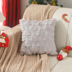 Pakis 2 kunstvillast padjakatet 18x18 tolli dekoratiivne talumaja sametdiivani padjap&uuml;&uuml;r Pehme pl&uuml;&uuml;sis kandiline Boho padjap&uuml;&uuml;r 18x18 Inch-2pcs