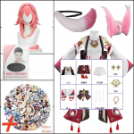 Yae Miko Guuji Yae Cosplay M&auml;ngu Cosplay Kost&uuml;&uuml;m Halloween Karneval Meeste Ja Naiste R&otilde;ivad L-(Suit+wig+tail)