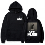 Pusad Jimin Muse Album Graafilised dressipluusid Kes on mu s&uuml;da lilletr&uuml;kki ootamas Pulloverid Moletom Feminino talve naised XXXL must